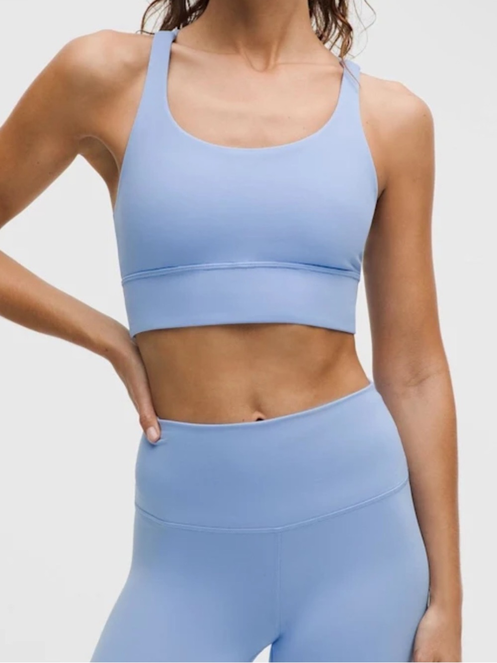 NWT Lululemon Longline Energy Sports Bra 4 B-D Medium Blue